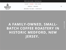 Tablet Screenshot of harvestcoffee.com
